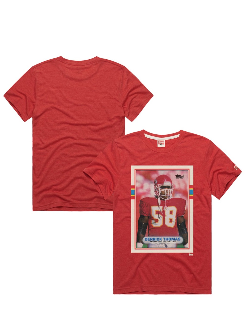 Homage Derrick Thomas KC Chiefs NFL Topps Trading Card Tri-Blend T-Shirt